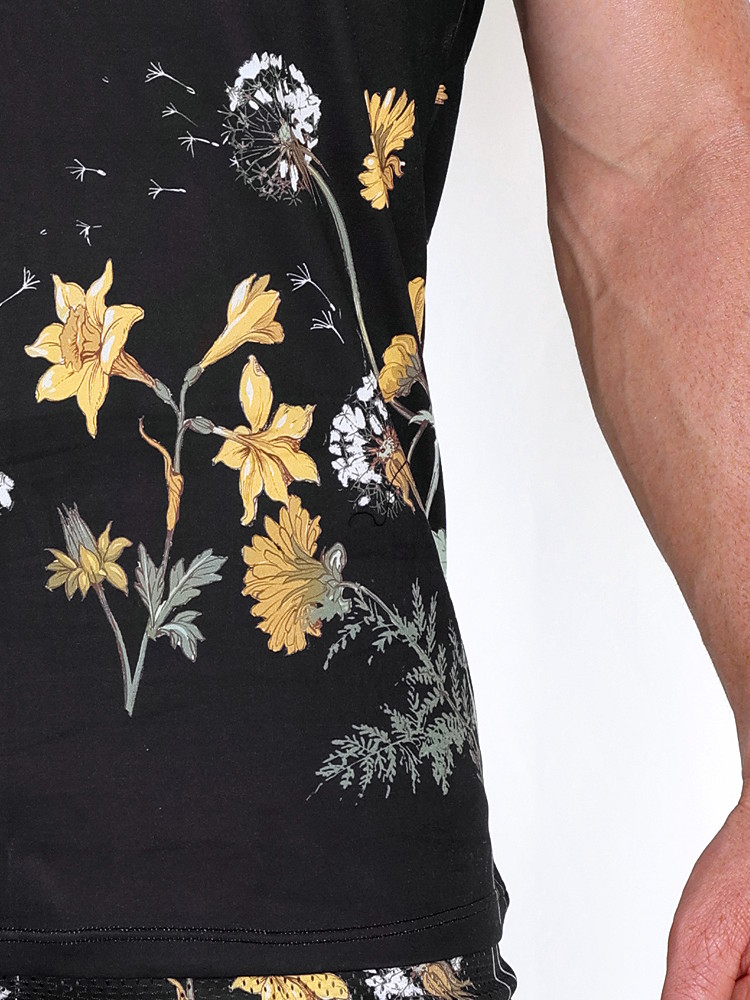 Skull Bones Dandelion Black Tank Top Bk 4