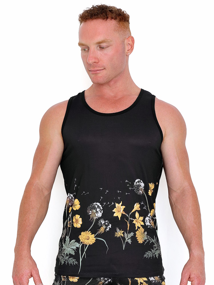 Skull Bones Dandelion Black Tank Top Bk 5