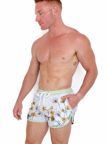 Skull Bones Dandelion White Mesh Short Wh 2