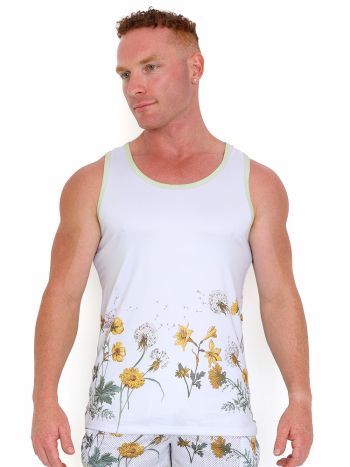 Skull Bones Dandelion White Tank Top Wh 4