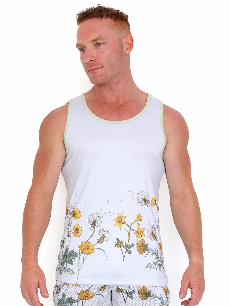 Skull Bones Dandelion White Tank Top Wh 4