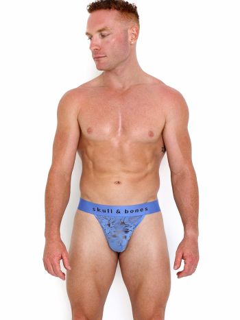 Skull Bones Dragon Burnout Periwinkle Thong 5
