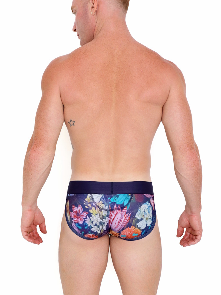 Skull Bones New Hand Painted Floral Bouquet Sport Brief Mc 4