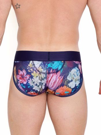 Skull Bones New Hand Painted Floral Bouquet Sport Brief Mc 5