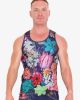 Skull Bones New Hand Painted Floral Bouquet Tank Top Mc 5