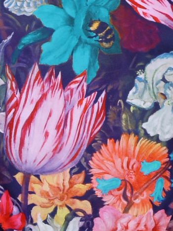 Skull Bones New Hand Painted Floral Bouquet Thong Mc 1