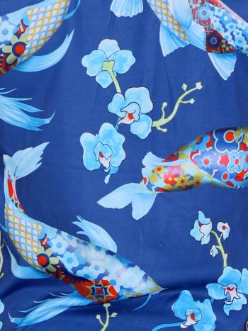 Skull Bones Pattern Koi Brief Blue 1