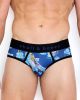 Skull Bones Pattern Koi Brief Blue 6