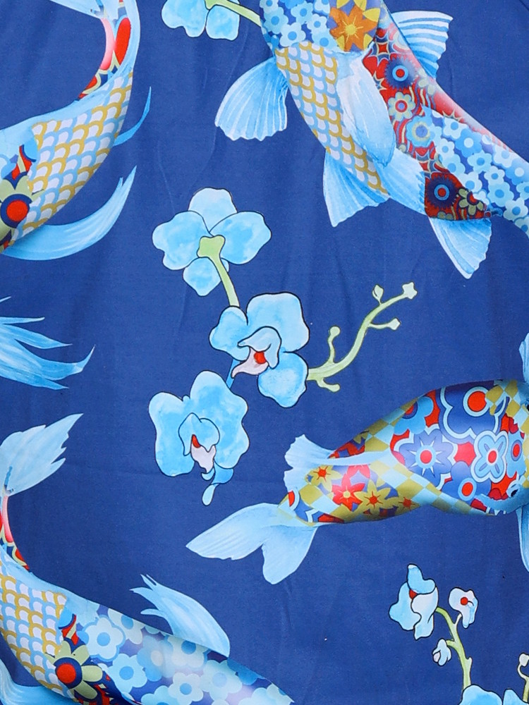 Skull Bones Pattern Koi Trunk Blue 1