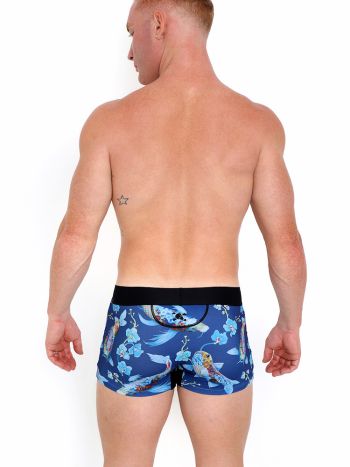 Skull Bones Pattern Koi Trunk Blue 2