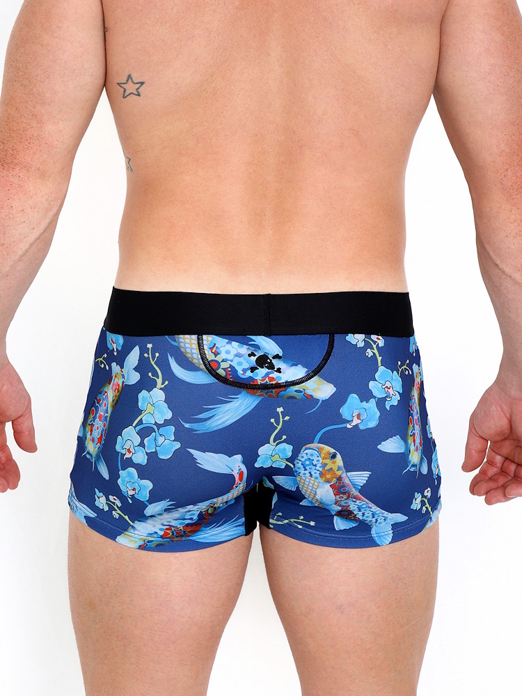 Skull Bones Pattern Koi Trunk Blue 3