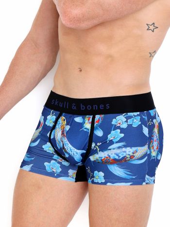Skull Bones Pattern Koi Trunk Blue 5