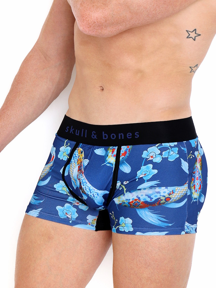 Skull Bones Pattern Koi Trunk Blue 5