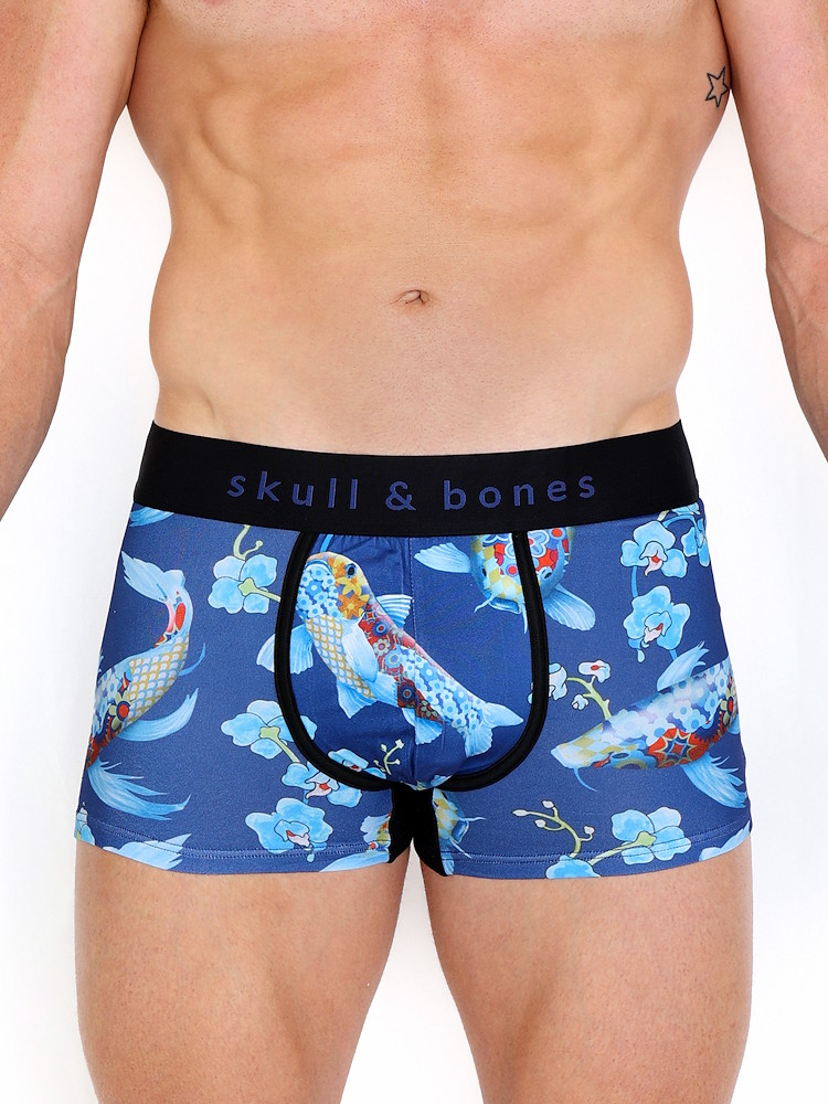 Skull Bones Pattern Koi Trunk Blue 6