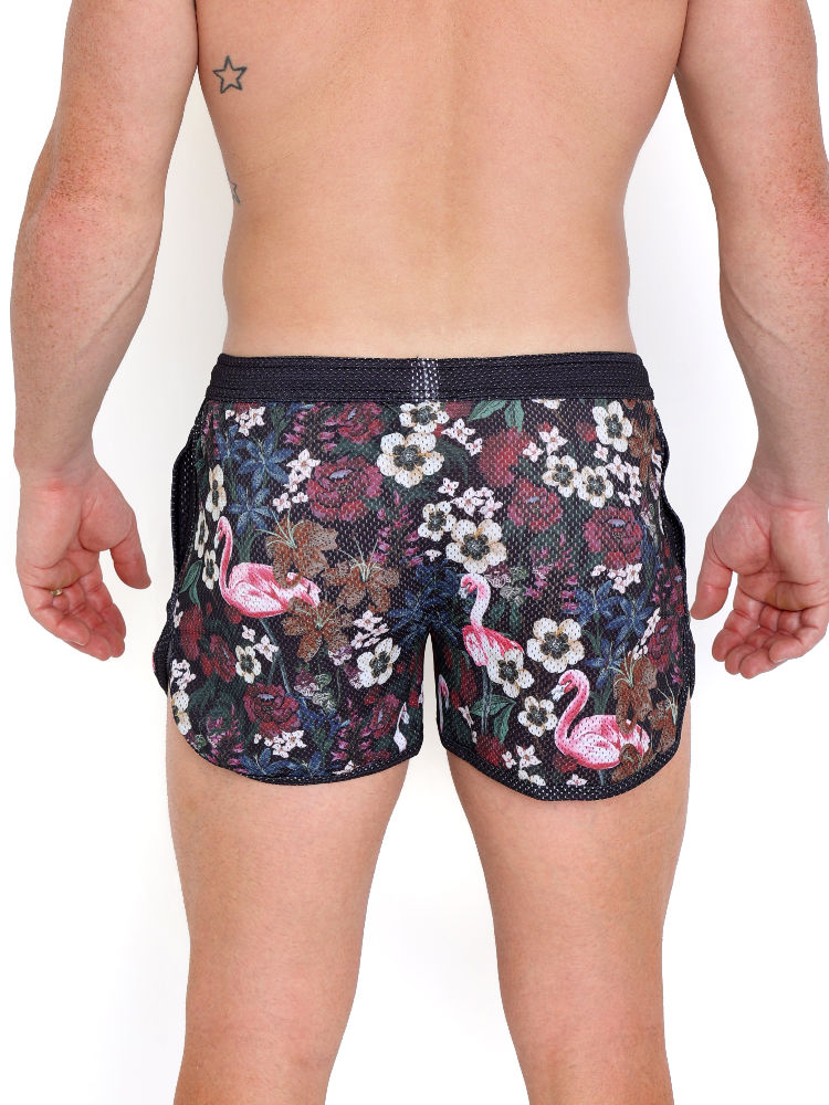 Skull & Bones Floral Flamingo Mesh Short - Afbeelding 5