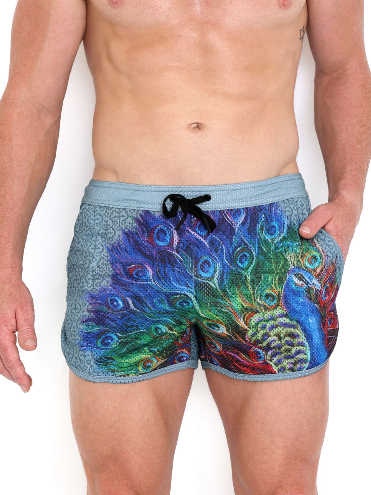 Skull Bones Peacock Rainbow Grey