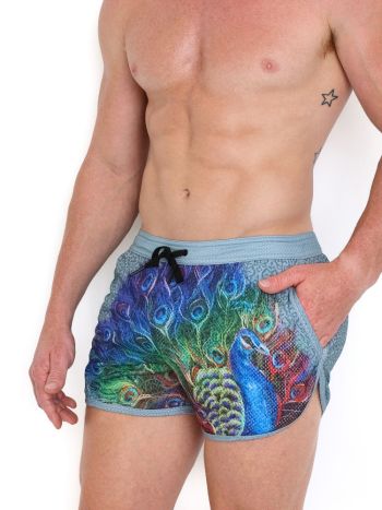 Skull Bones Peacock Rainbow Grey