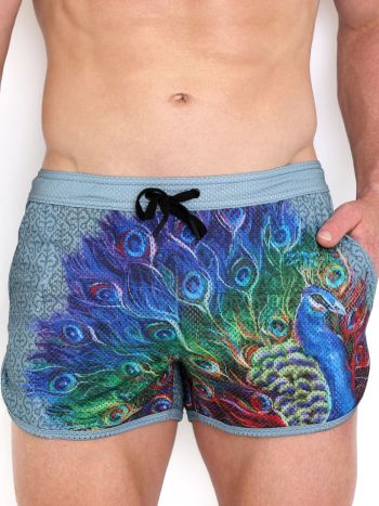 Skull Bones Peacock Rainbow Grey