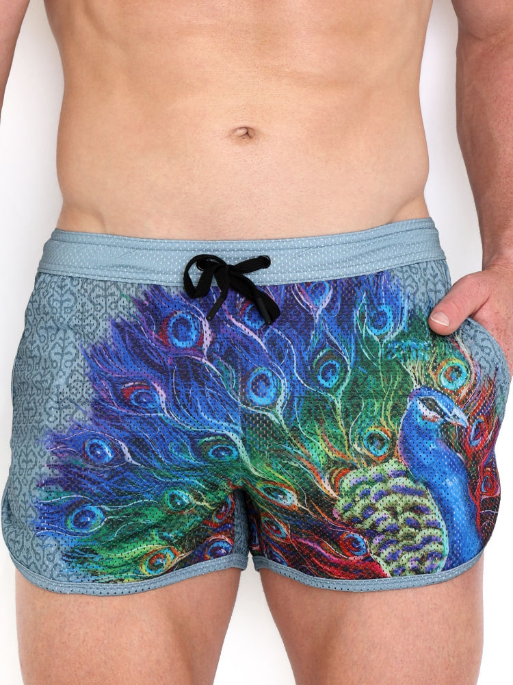 Skull Bones Peacock Rainbow Grey