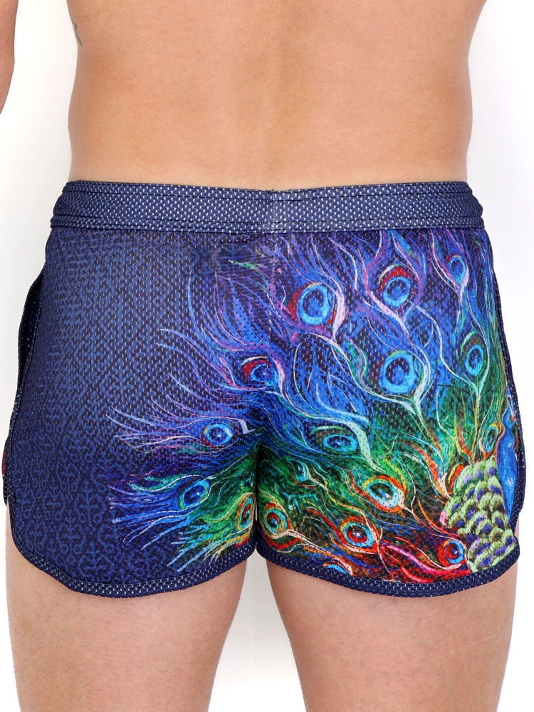 Skull Bones Peacock Rainbow Navy