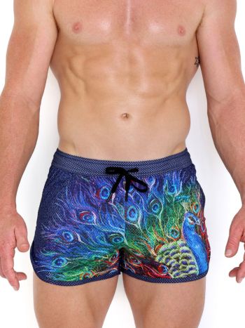 Skull Bones Peacock Rainbow Navy