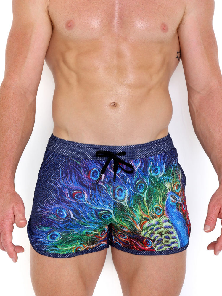 Skull Bones Peacock Rainbow Navy