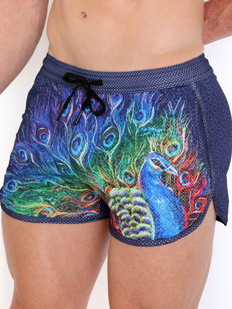 Skull Bones Peacock Rainbow Navy