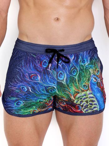 Skull Bones Peacock Rainbow Navy