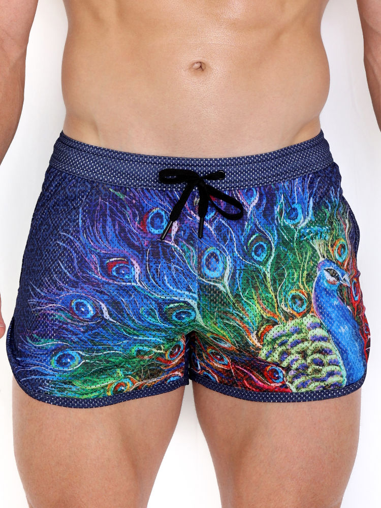 Skull Bones Peacock Rainbow Navy