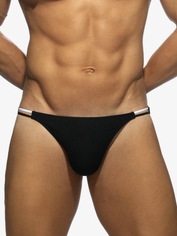 Addicted Ad1463 Sexy Rib Bikini Brief Black 4