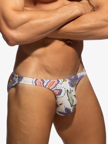 Addicted Ads405 Garden Swim Mini Bikini Brief Ivory 3
