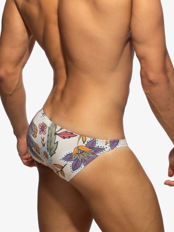 Addicted Ads405 Garden Swim Mini Bikini Brief Ivory 4
