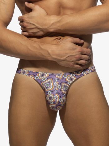 Addicted Ads406 Mosaic Swim Mini Bikini Brief Violet 2