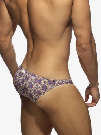 Addicted Ads406 Mosaic Swim Mini Bikini Brief Violet 3
