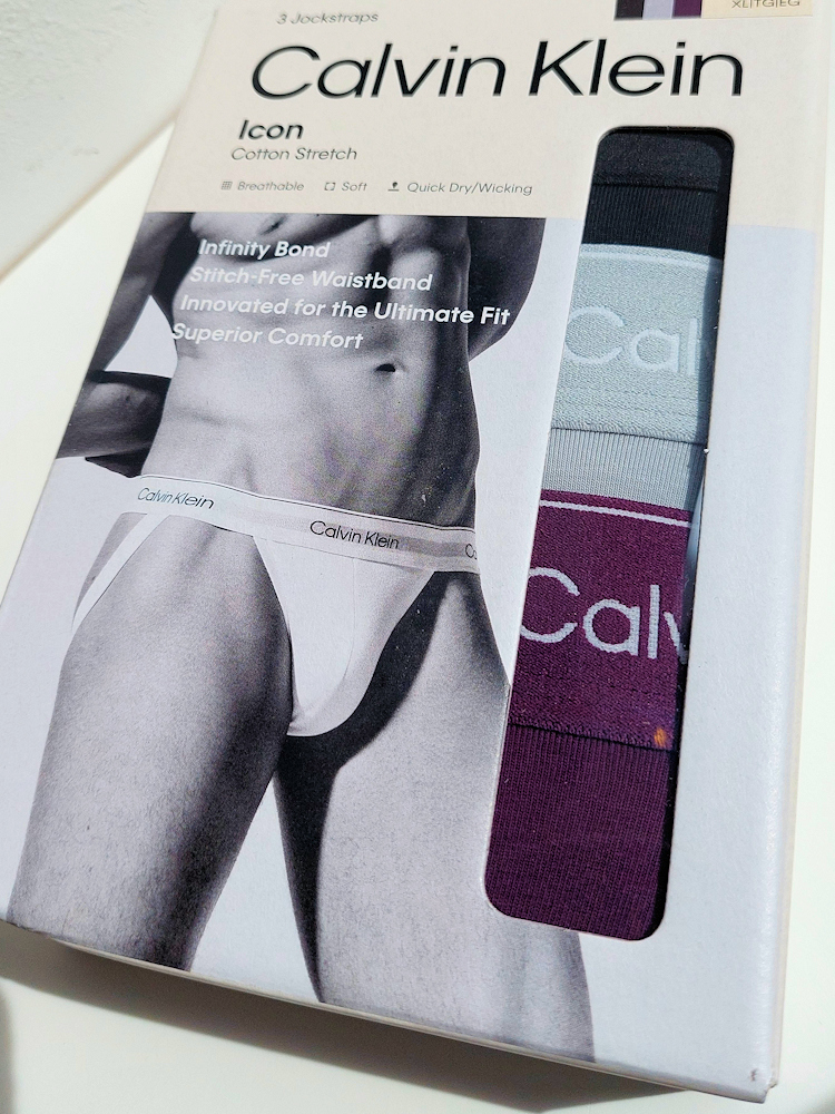 Calvin Klein 3 Pack Jockstrap Icon Cotton Stretch Lv00nb4382 4m0 Dark Purple 6
