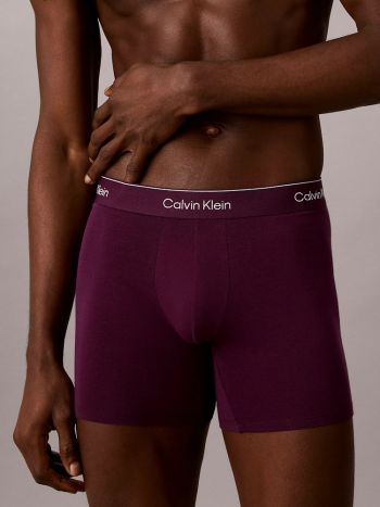 Calvin Klein 5 Pack Boxer Briefs Icon Cotton Stretch Lv00nb4395 4mm Dark Purple 2