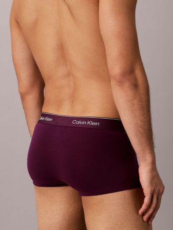 Calvin Klein 5 Pack Low Rise Trunks Icon Cotton Stretch Lv00nb4390 4mm Dark Purple 2