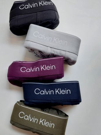 Calvin Klein 5 Pack Low Rise Trunks Icon Cotton Stretch Lv00nb4390 4mm Dark Purple 6