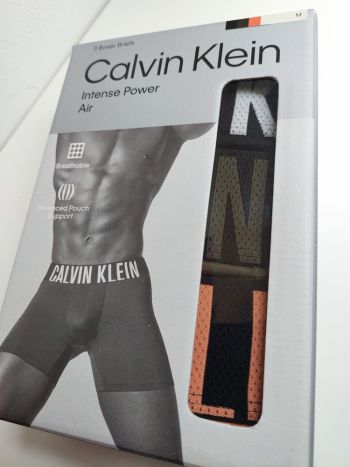 Calvin Klein Intense Power Air 3 Pack Boxer Briefs Lv00nb4665 5fi Olive Night 1