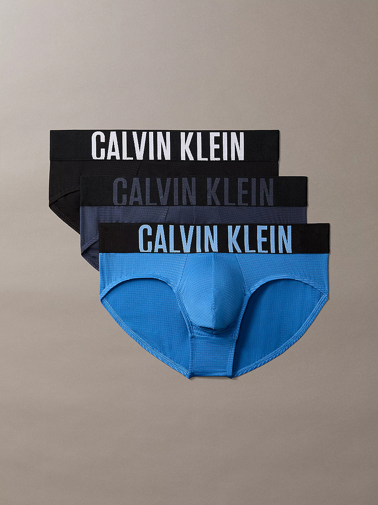 Calvin Klein Intense Power Air 3 Pack Hip Brief Lv00nb4663 5e Poseidon Blue 6