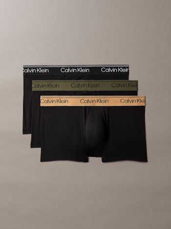 Calvin Klein Microfiber Stretch Low Rise Tunk 3 Pack Lv00nb4409 Hue Black 1