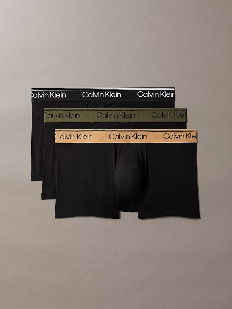 Calvin Klein Microfiber Stretch Low Rise Tunk 3 Pack Lv00nb4409 Hue Black 1