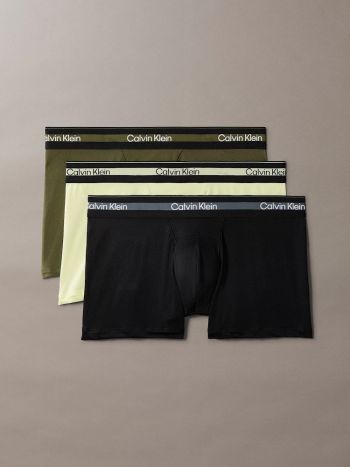 Calvin Klein 3 Pack Trunks Icon Active Mesh V00nb4536 5gp Olive Night 1