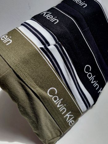 Calvin Klein Icon Cotton Stretch Low Ris Trunk 3 Pack Lv00nb4389 5vv Olive Night 5