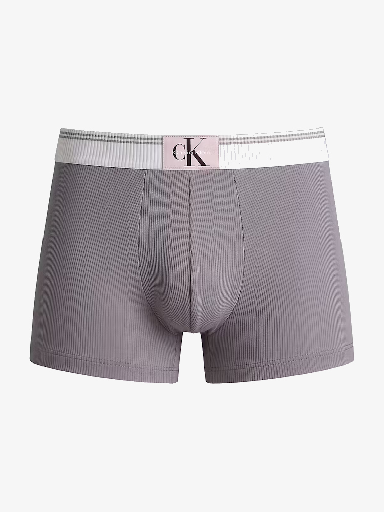 Calvin Klein Microfiber Stretch Rib Low Rise Trunk Lv00nb4611 8rd Quicksilver 1