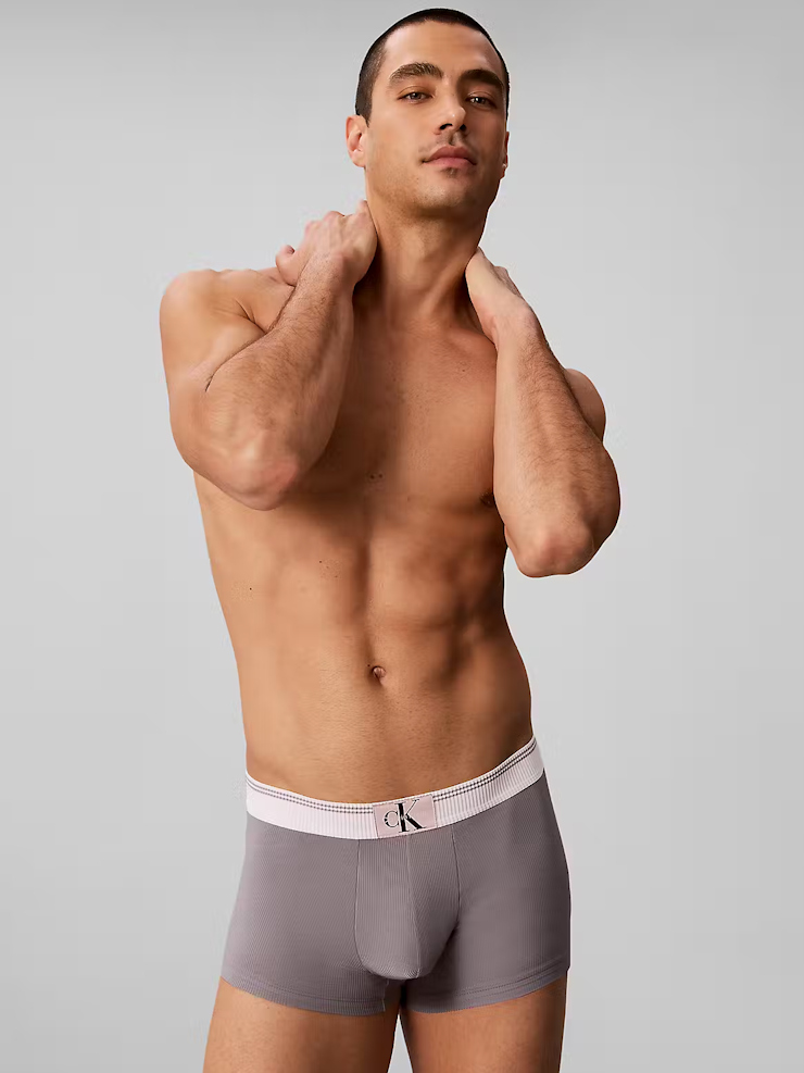 Calvin Klein Microfiber Stretch Rib Low Rise Trunk Lv00nb4611 8rd Quicksilver 4