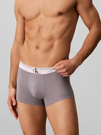 Calvin Klein Microfiber Stretch Rib Low Rise Trunk Lv00nb4611 8rd Quicksilver 5