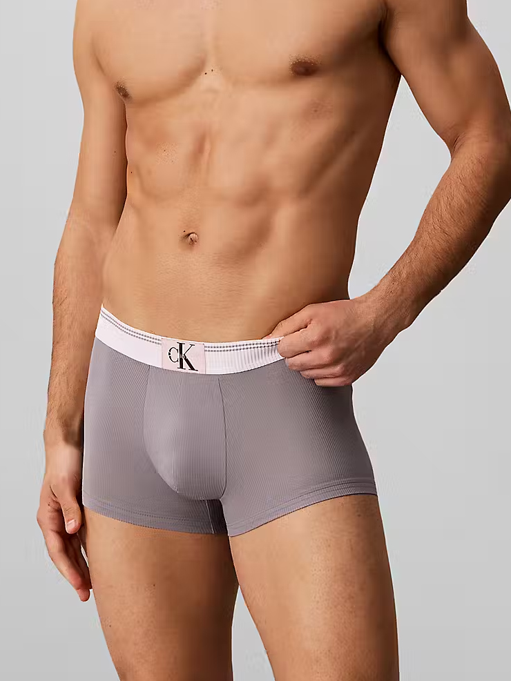 Calvin Klein Microfiber Stretch Rib Low Rise Trunk Lv00nb4611 8rd Quicksilver 5
