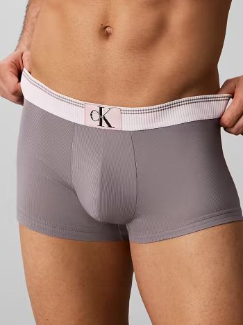 Calvin Klein Microfiber Stretch Rib Low Rise Trunk Lv00nb4611 8rd Quicksilver 6