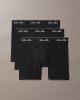 Calvin Klein Script Icon Cotton Stretch 3 Pack Boxer Briefs Lv00nb4608 Tm6 Black 1